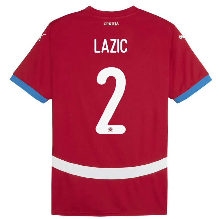 Danxen Kid Serbia Uros Lazic #2 Red Home Jersey 24-26 T-Shirt