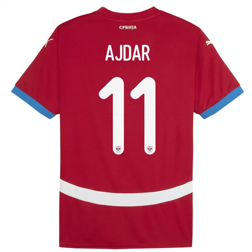 Danxen Kid Serbia Ognjen Ajdar #11 Red Home Jersey 24-26 T-Shirt