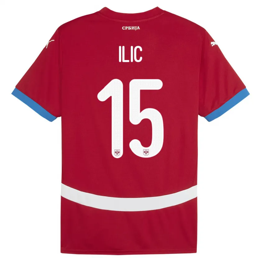 Danxen Kid Serbia Mihajlo Ilic #15 Red Home Jersey 24-26 T-Shirt