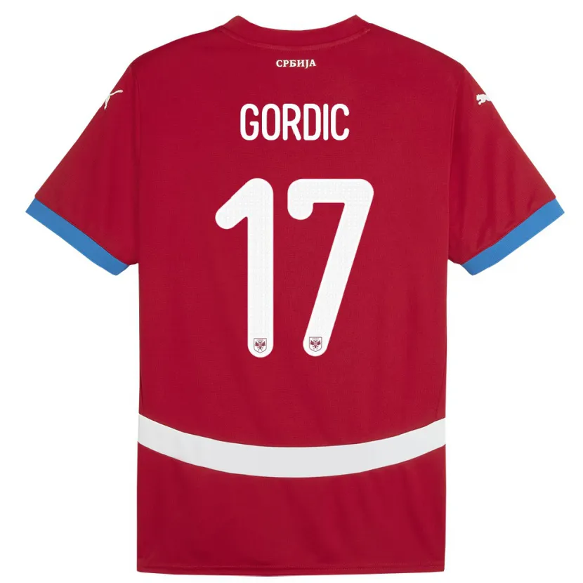 Danxen Kid Serbia Djordje Gordic #17 Red Home Jersey 24-26 T-Shirt