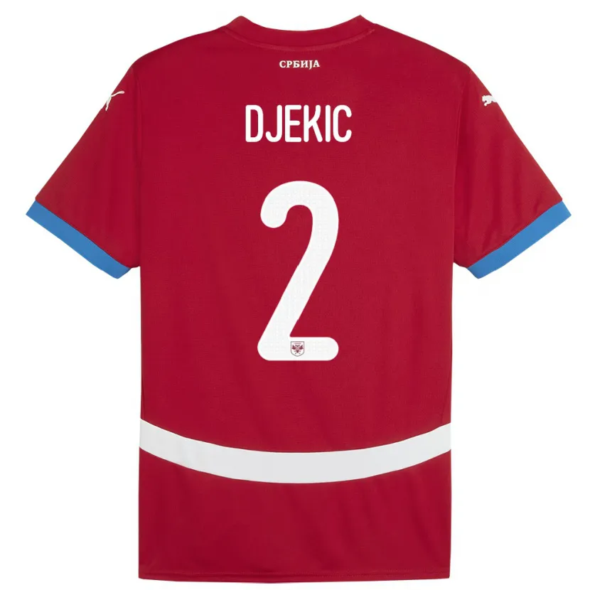 Danxen Kid Serbia Djuro Giulio Djekic #2 Red Home Jersey 24-26 T-Shirt