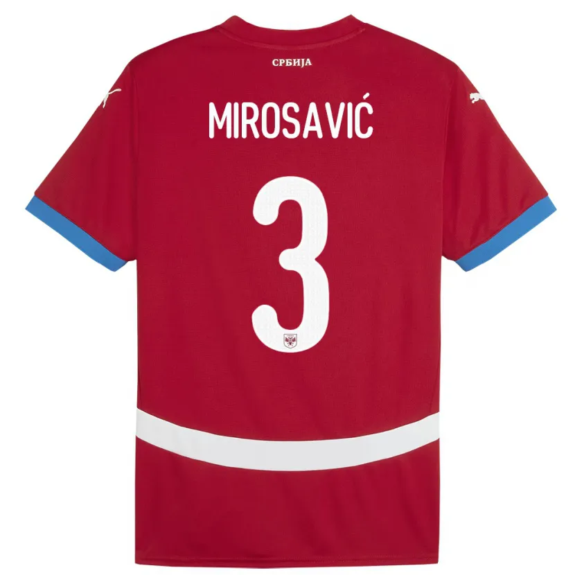 Danxen Kid Serbia Veljko Mirosavic #3 Red Home Jersey 24-26 T-Shirt