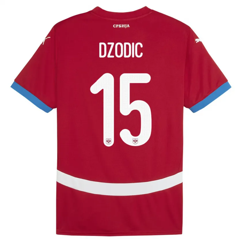 Danxen Kid Serbia Stefan Dzodic #15 Red Home Jersey 24-26 T-Shirt