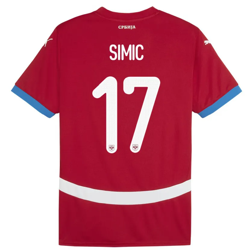 Danxen Kid Serbia Jan Carlo Simic #17 Red Home Jersey 24-26 T-Shirt