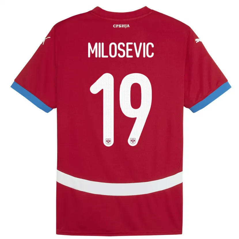 Danxen Kid Serbia Jovan Milosevic #19 Red Home Jersey 24-26 T-Shirt