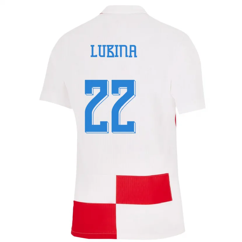 Danxen Kid Croatia Anela Lubina #22 White Red Home Jersey 24-26 T-Shirt