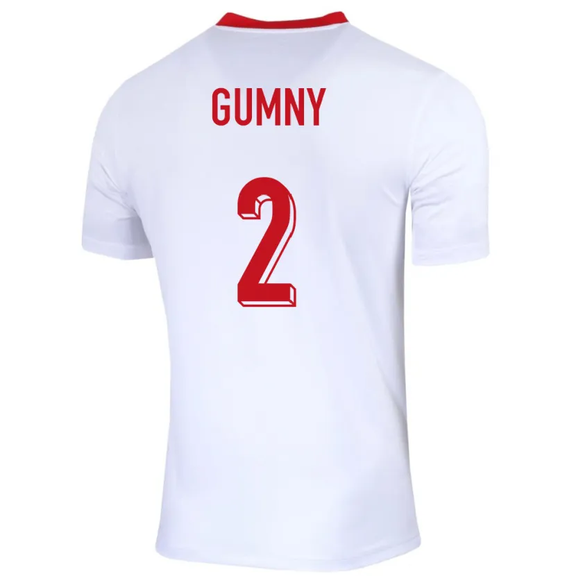 Danxen Kid Poland Robert Gumny #2 White Home Jersey 24-26 T-Shirt