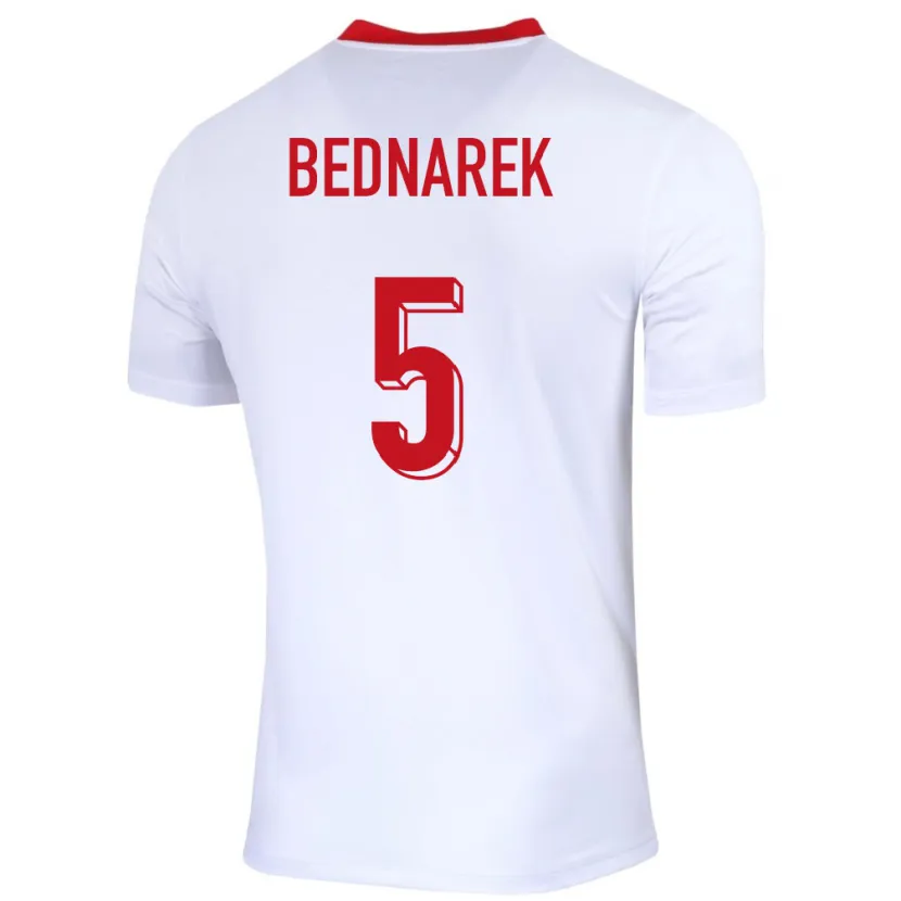 Danxen Kid Poland Jan Bednarek #5 White Home Jersey 24-26 T-Shirt