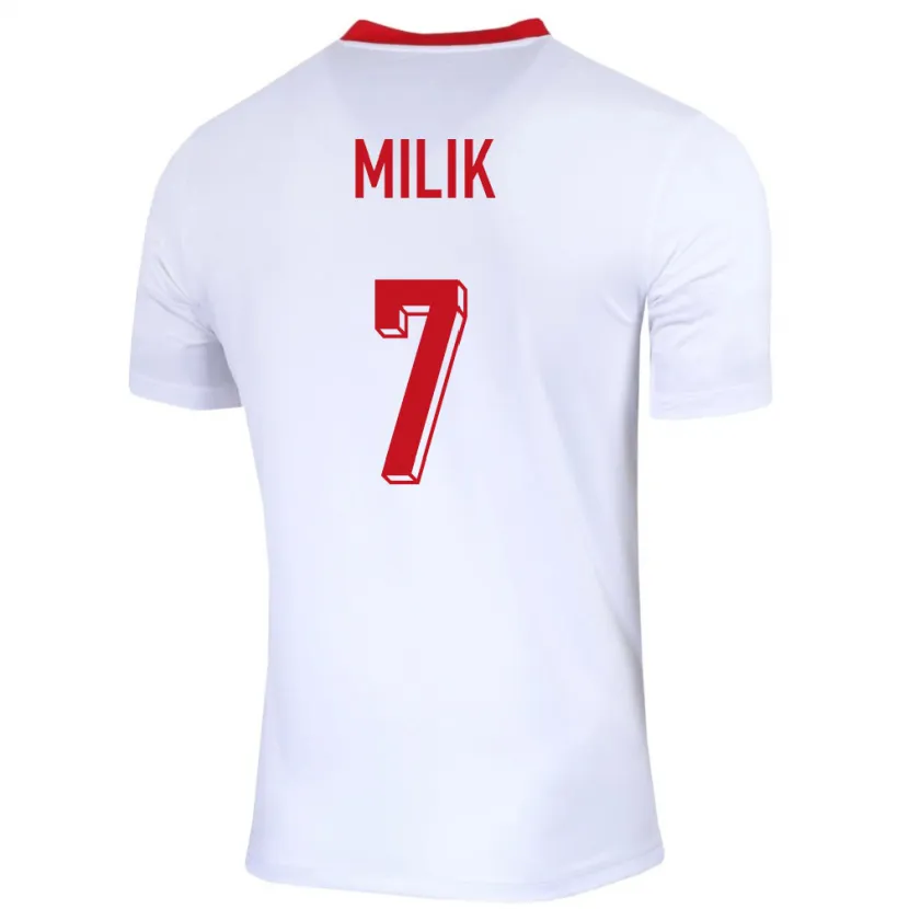 Danxen Kid Poland Arkadiusz Milik #7 White Home Jersey 24-26 T-Shirt