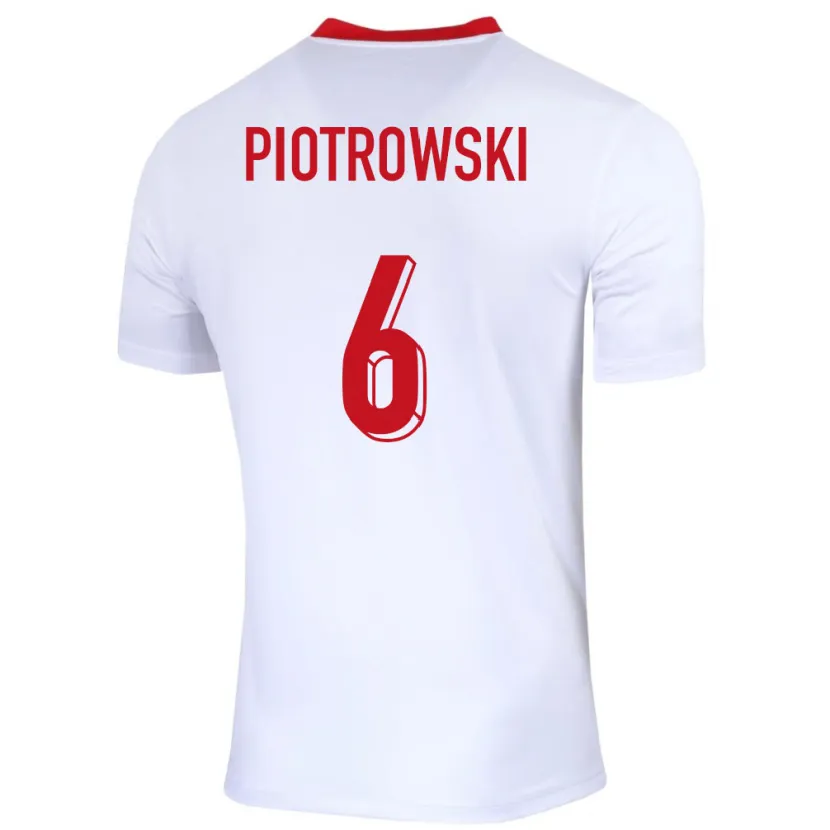 Danxen Kid Poland Jakub Piotrowski #6 White Home Jersey 24-26 T-Shirt