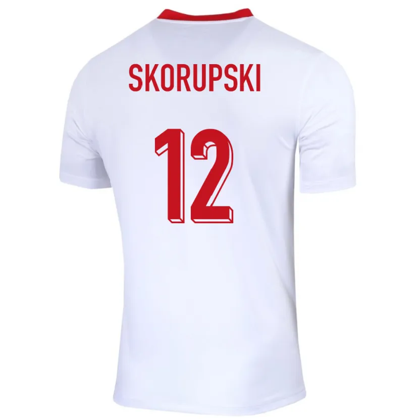 Danxen Kid Poland Lukasz Skorupski #12 White Home Jersey 24-26 T-Shirt