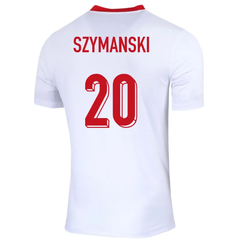 Danxen Kid Poland Sebastian Szymanski #20 White Home Jersey 24-26 T-Shirt