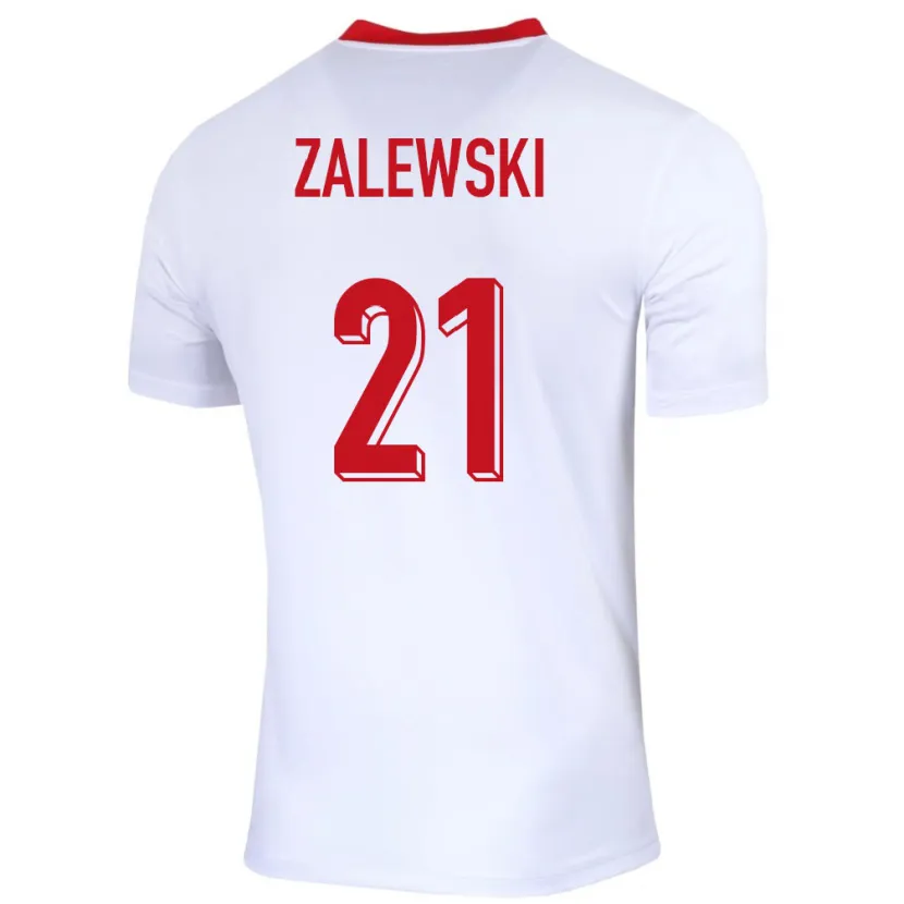 Danxen Kid Poland Nicola Zalewski #21 White Home Jersey 24-26 T-Shirt