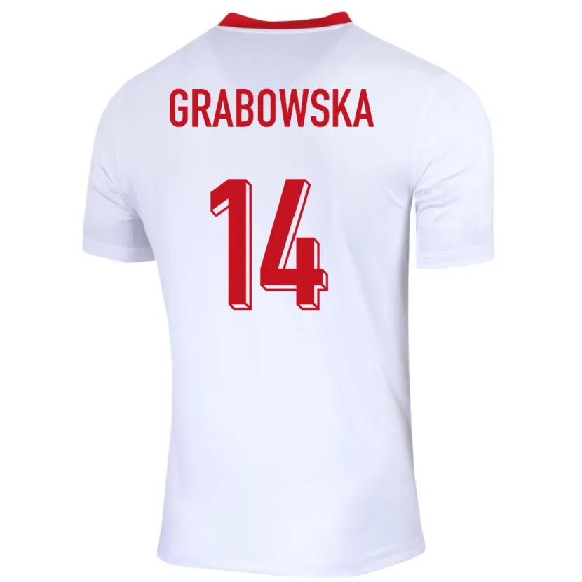 Danxen Kid Poland Dominika Grabowska #14 White Home Jersey 24-26 T-Shirt