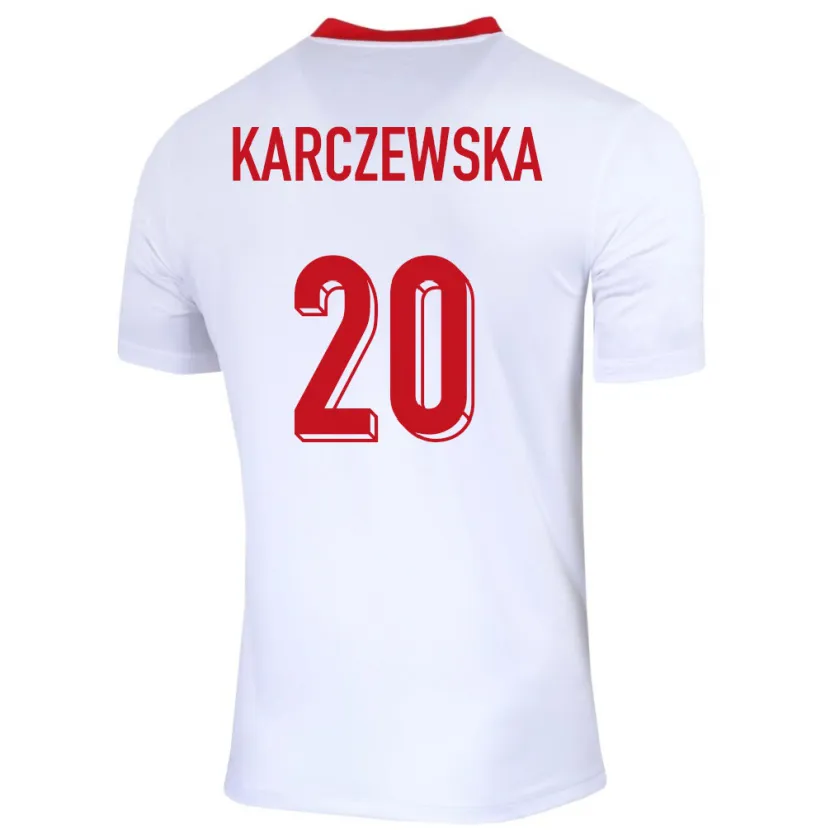 Danxen Kid Poland Nikola Karczewska #20 White Home Jersey 24-26 T-Shirt