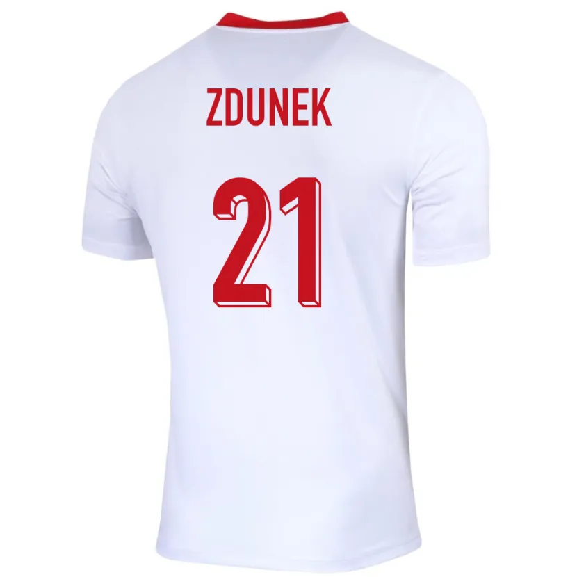 Danxen Kid Poland Emilia Zdunek #21 White Home Jersey 24-26 T-Shirt