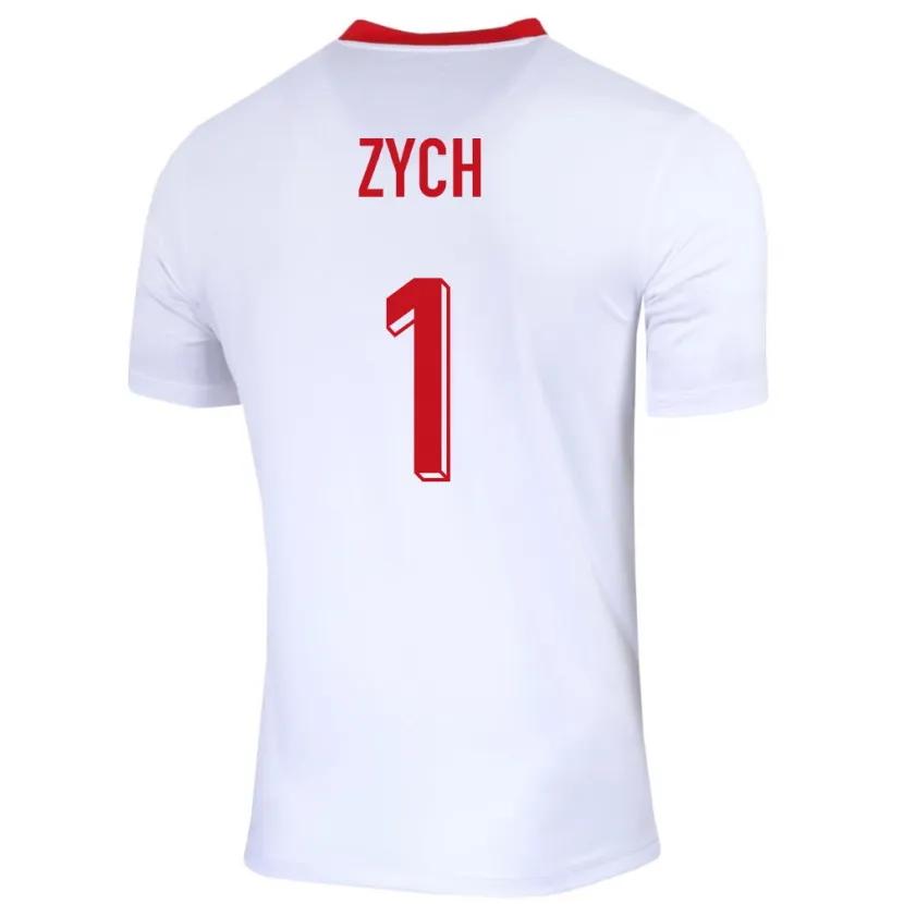 Danxen Kid Poland Oliwier Zych #1 White Home Jersey 24-26 T-Shirt