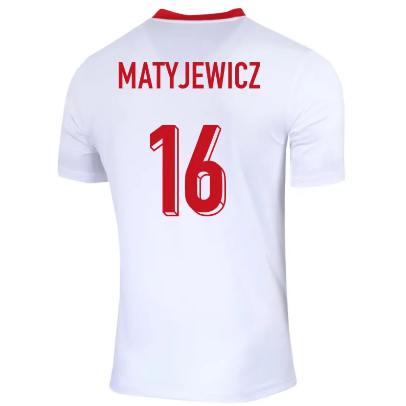 Danxen Kid Poland Wiktor Matyjewicz #16 White Home Jersey 24-26 T-Shirt