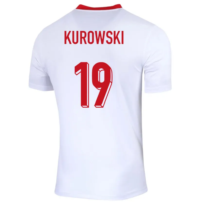 Danxen Kid Poland Milosz Kurowski #19 White Home Jersey 24-26 T-Shirt