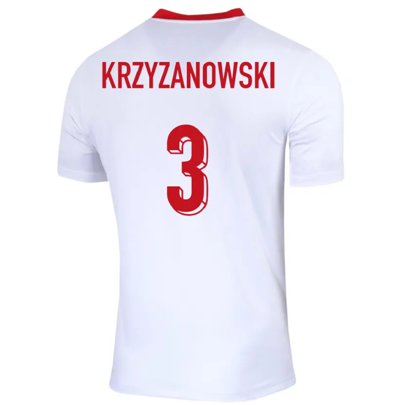 Danxen Kid Poland Jakub Krzyzanowski #3 White Home Jersey 24-26 T-Shirt