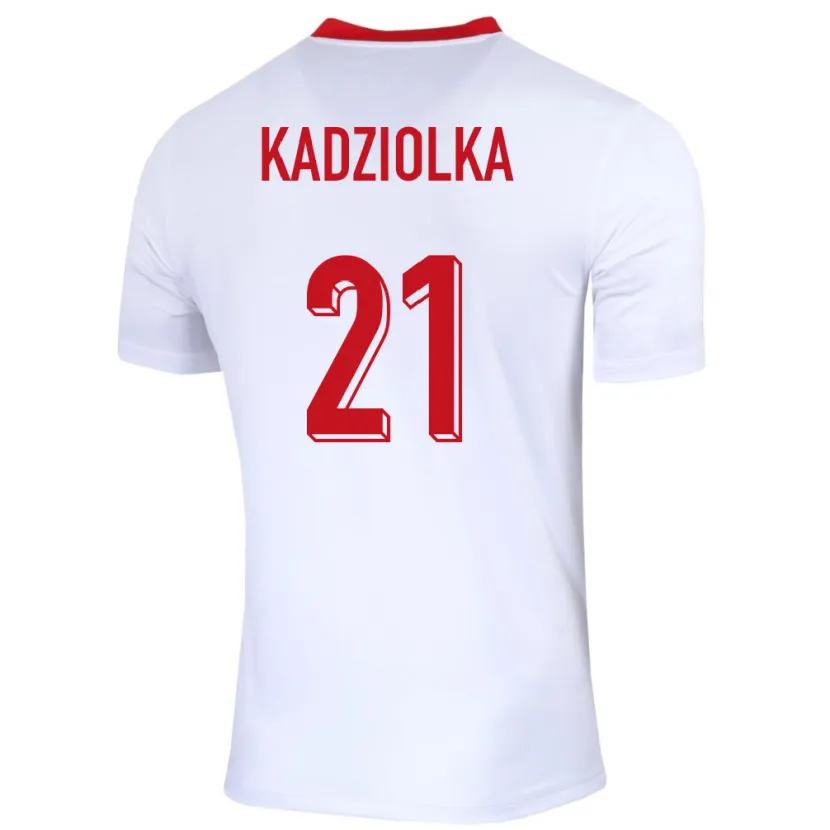 Danxen Kid Poland Szymon Kadziolka #21 White Home Jersey 24-26 T-Shirt