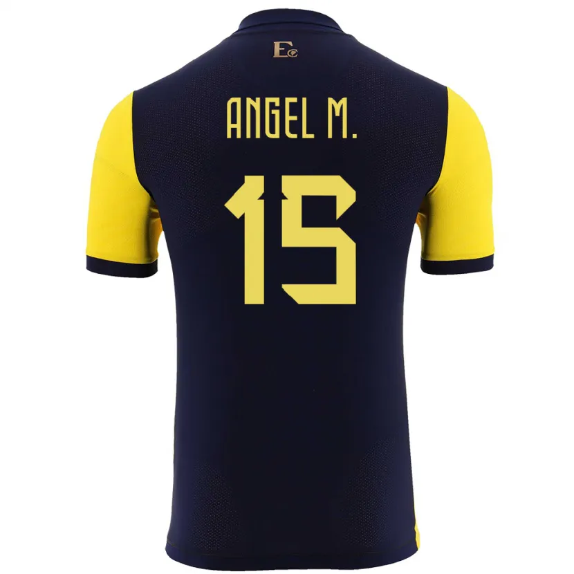 Danxen Kid Ecuador Angel Mena #15 Yellow Home Jersey 24-26 T-Shirt