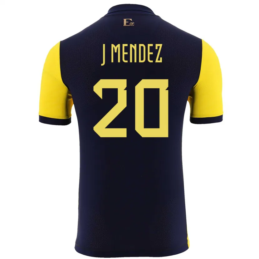 Danxen Kid Ecuador Jhegson Mendez #20 Yellow Home Jersey 24-26 T-Shirt