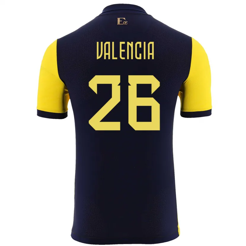 Danxen Kid Ecuador Anthony Valencia #26 Yellow Home Jersey 24-26 T-Shirt