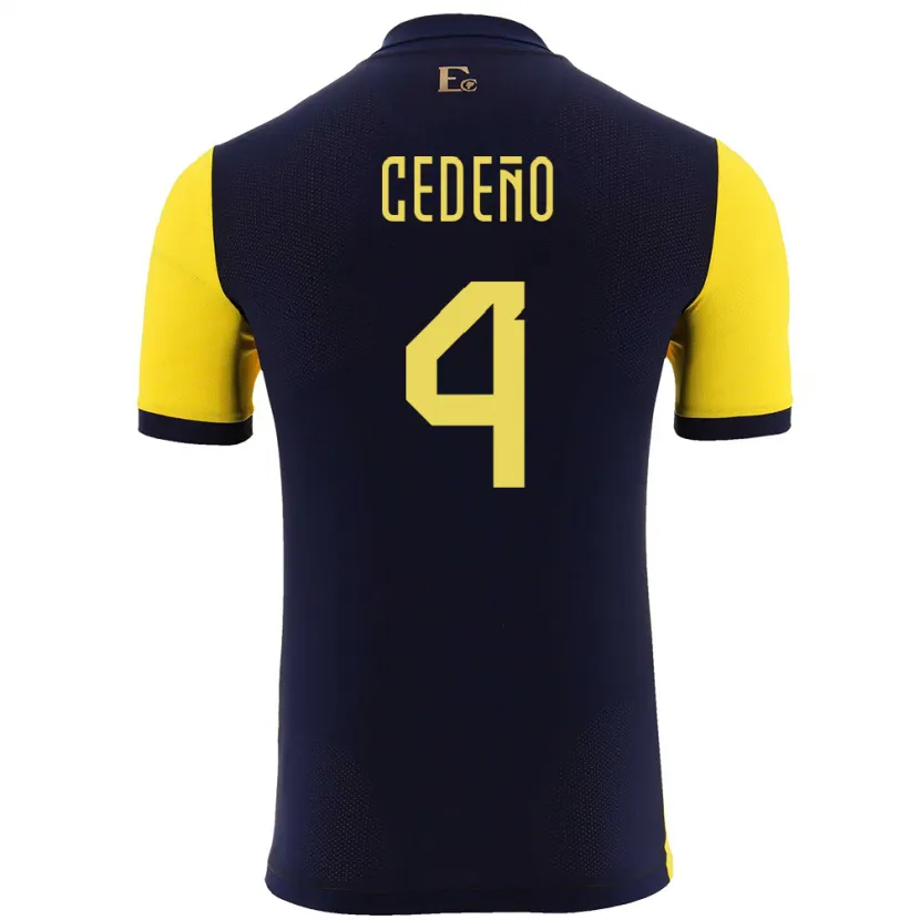 Danxen Kid Ecuador Stefany Cedeno #4 Yellow Home Jersey 24-26 T-Shirt