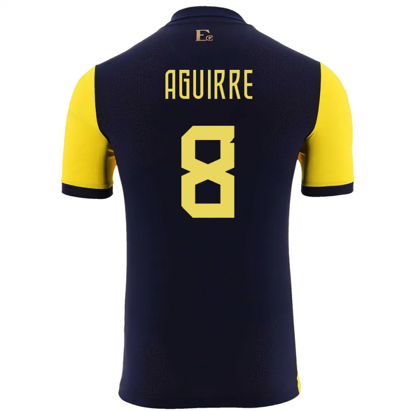 Danxen Kid Ecuador Marthina Aguirre #8 Yellow Home Jersey 24-26 T-Shirt