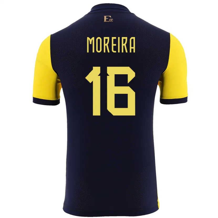 Danxen Kid Ecuador Ligia Moreira #16 Yellow Home Jersey 24-26 T-Shirt