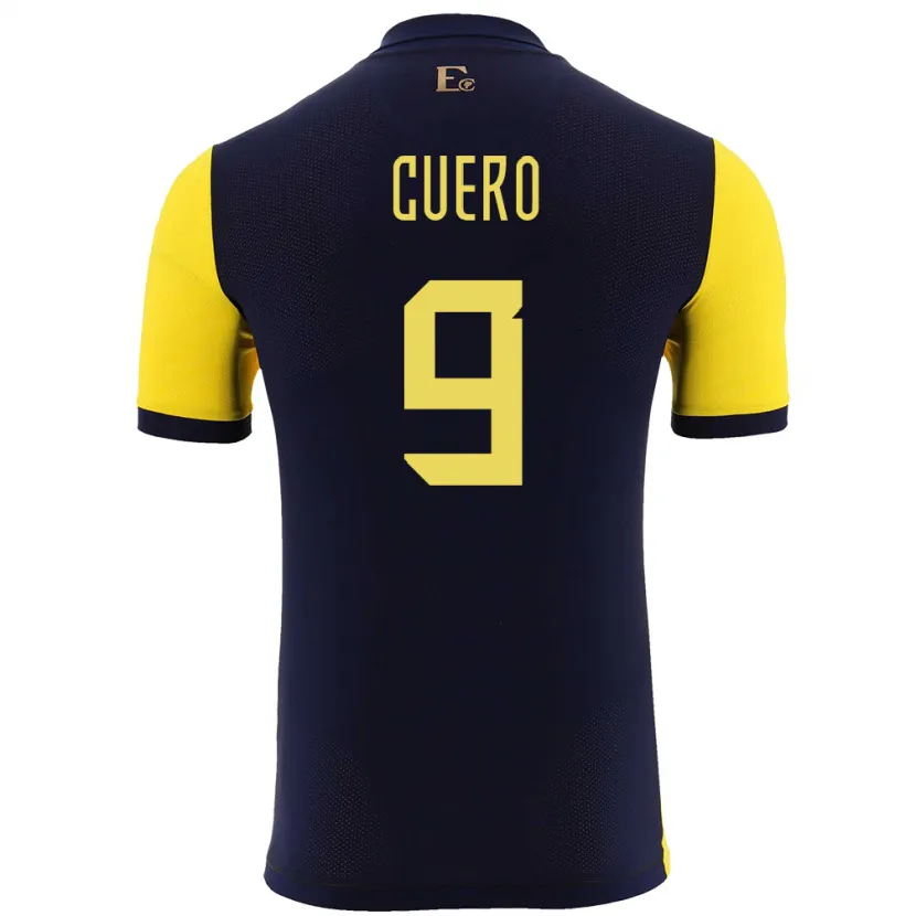 Danxen Kid Ecuador Justin Cuero #9 Yellow Home Jersey 24-26 T-Shirt