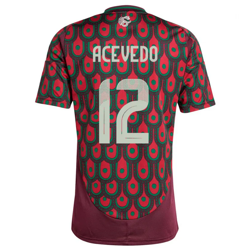 Danxen Kid Mexico Carlos Acevedo #12 Maroon Home Jersey 24-26 T-Shirt