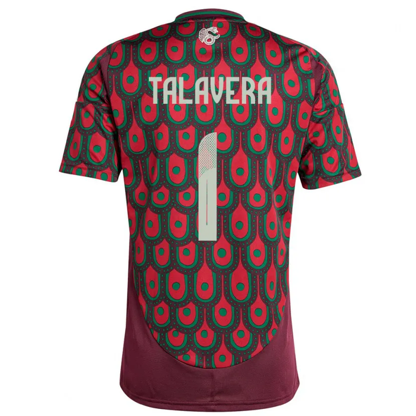 Danxen Kid Mexico Alfredo Talavera #1 Maroon Home Jersey 24-26 T-Shirt