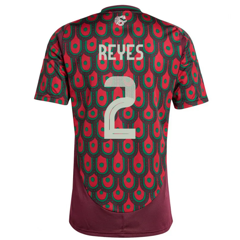 Danxen Kid Mexico Luis Reyes #2 Maroon Home Jersey 24-26 T-Shirt