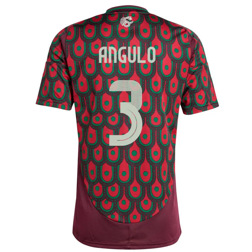 Danxen Kid Mexico Jesus Angulo #3 Maroon Home Jersey 24-26 T-Shirt