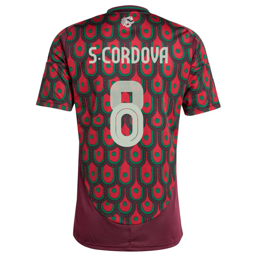 Danxen Kid Mexico Sebastian Cordova #8 Maroon Home Jersey 24-26 T-Shirt