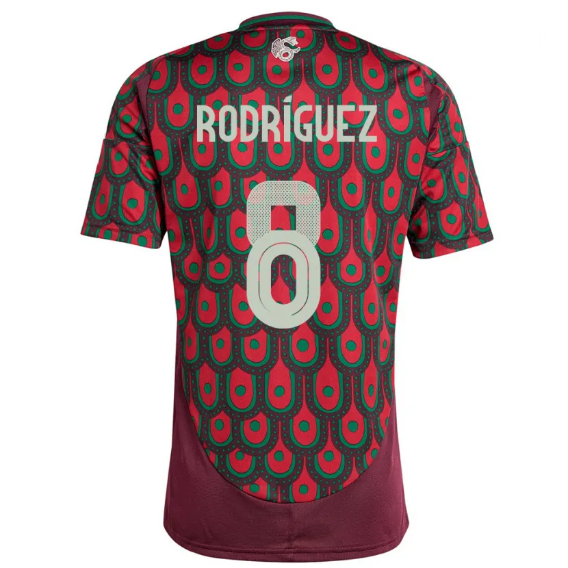 Danxen Kid Mexico Carlos Rodriguez #8 Maroon Home Jersey 24-26 T-Shirt