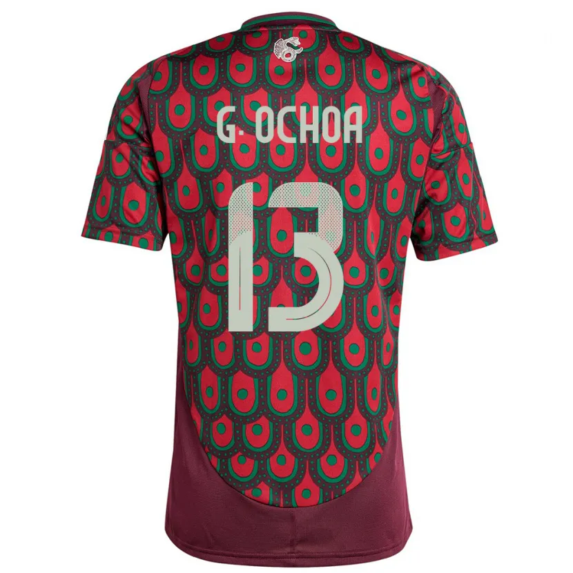 Danxen Kid Mexico Guillermo Ochoa #13 Maroon Home Jersey 24-26 T-Shirt