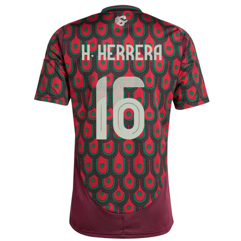 Danxen Kid Mexico Hector Herrera #16 Maroon Home Jersey 24-26 T-Shirt