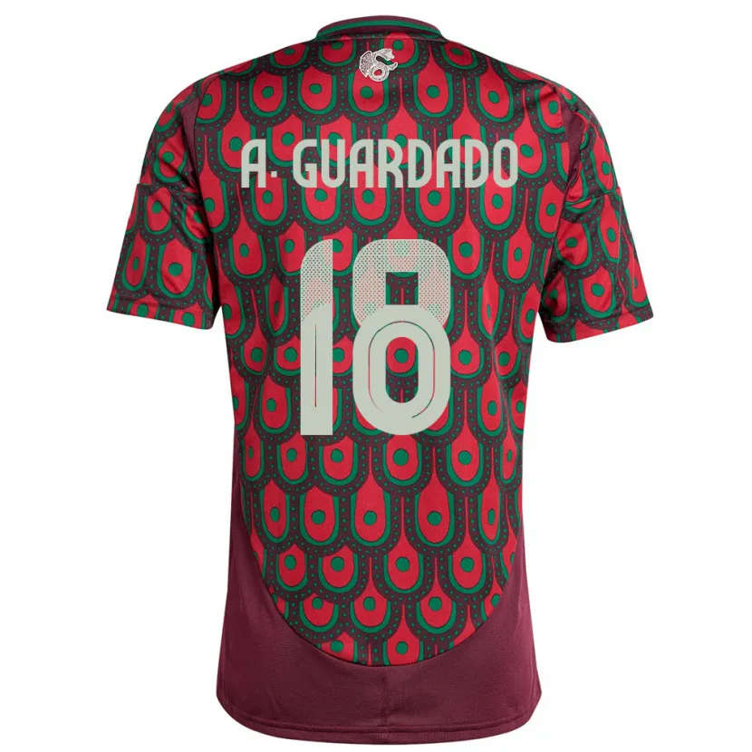 Danxen Kid Mexico Andres Guardado #18 Maroon Home Jersey 24-26 T-Shirt