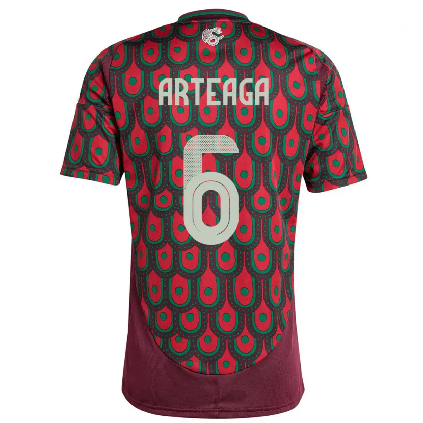 Danxen Kid Mexico Gerardo Arteaga #6 Maroon Home Jersey 24-26 T-Shirt