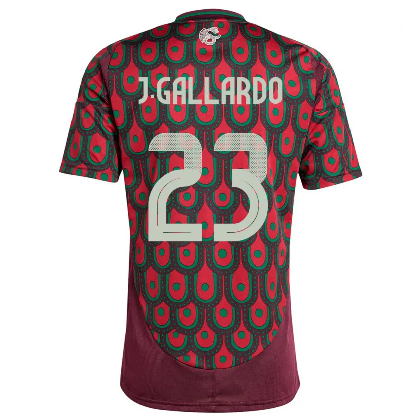 Danxen Kid Mexico Jesus Gallardo #23 Maroon Home Jersey 24-26 T-Shirt