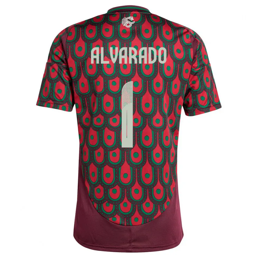 Danxen Kid Mexico Emily Alvarado #1 Maroon Home Jersey 24-26 T-Shirt