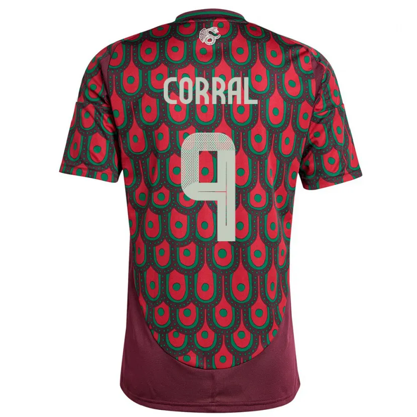 Danxen Kid Mexico Charlyn Corral #9 Maroon Home Jersey 24-26 T-Shirt