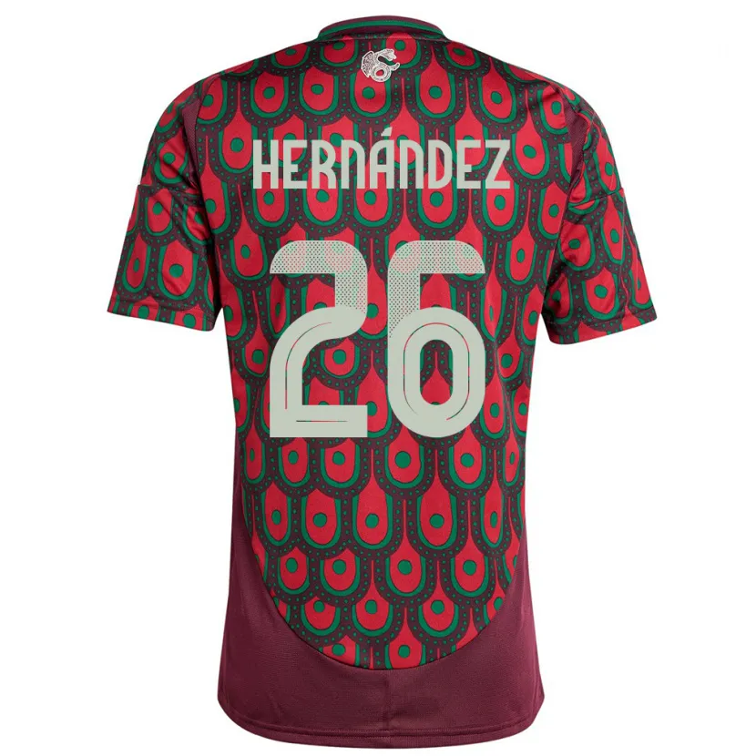 Danxen Kid Mexico Nicolette Hernandez #26 Maroon Home Jersey 24-26 T-Shirt