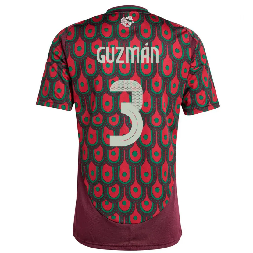 Danxen Kid Mexico Victor Guzman #3 Maroon Home Jersey 24-26 T-Shirt