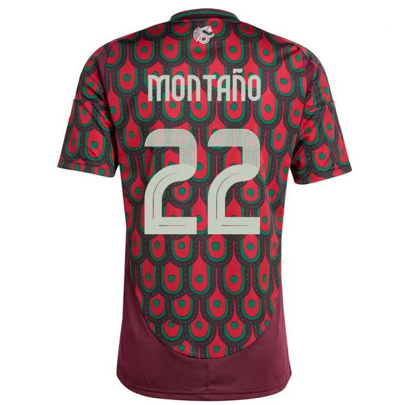 Danxen Kid Mexico Andres Montano #22 Maroon Home Jersey 24-26 T-Shirt