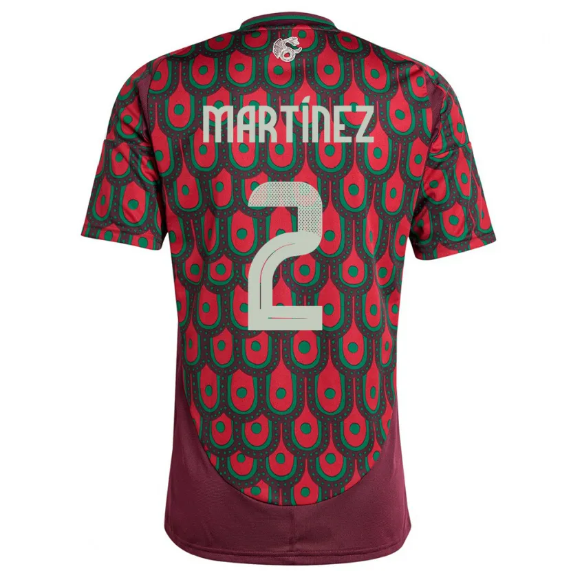 Danxen Kid Mexico Emilio Martinez #2 Maroon Home Jersey 24-26 T-Shirt