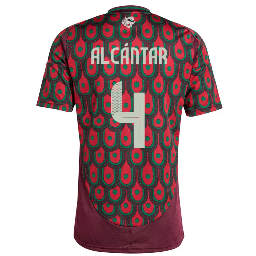 Danxen Kid Mexico Jesus Alcantar #4 Maroon Home Jersey 24-26 T-Shirt